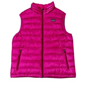 Patagonia Kids’ Down Sweater Vest Hot Pink Big Kids Size XL (14)
